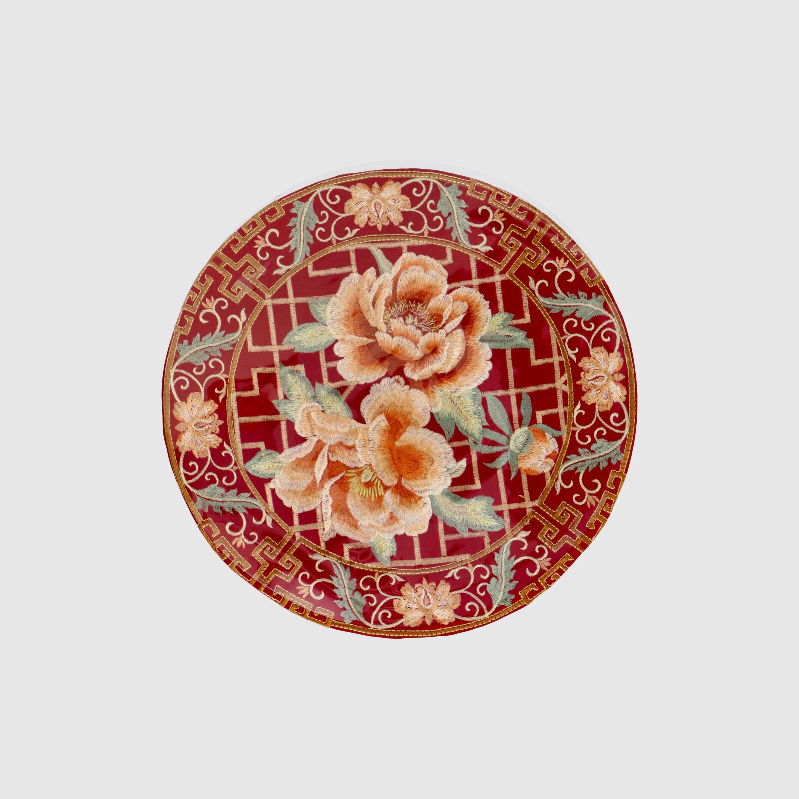 Embroidered Round Mat